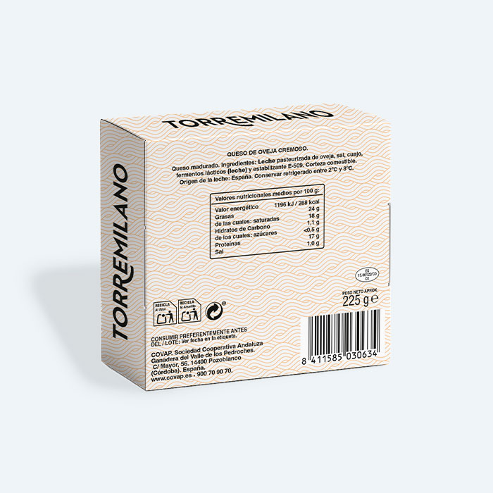 Queso de oveja cremoso madurado Torremilano